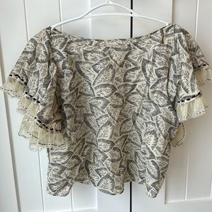 Loveshackfancy cropped blouse